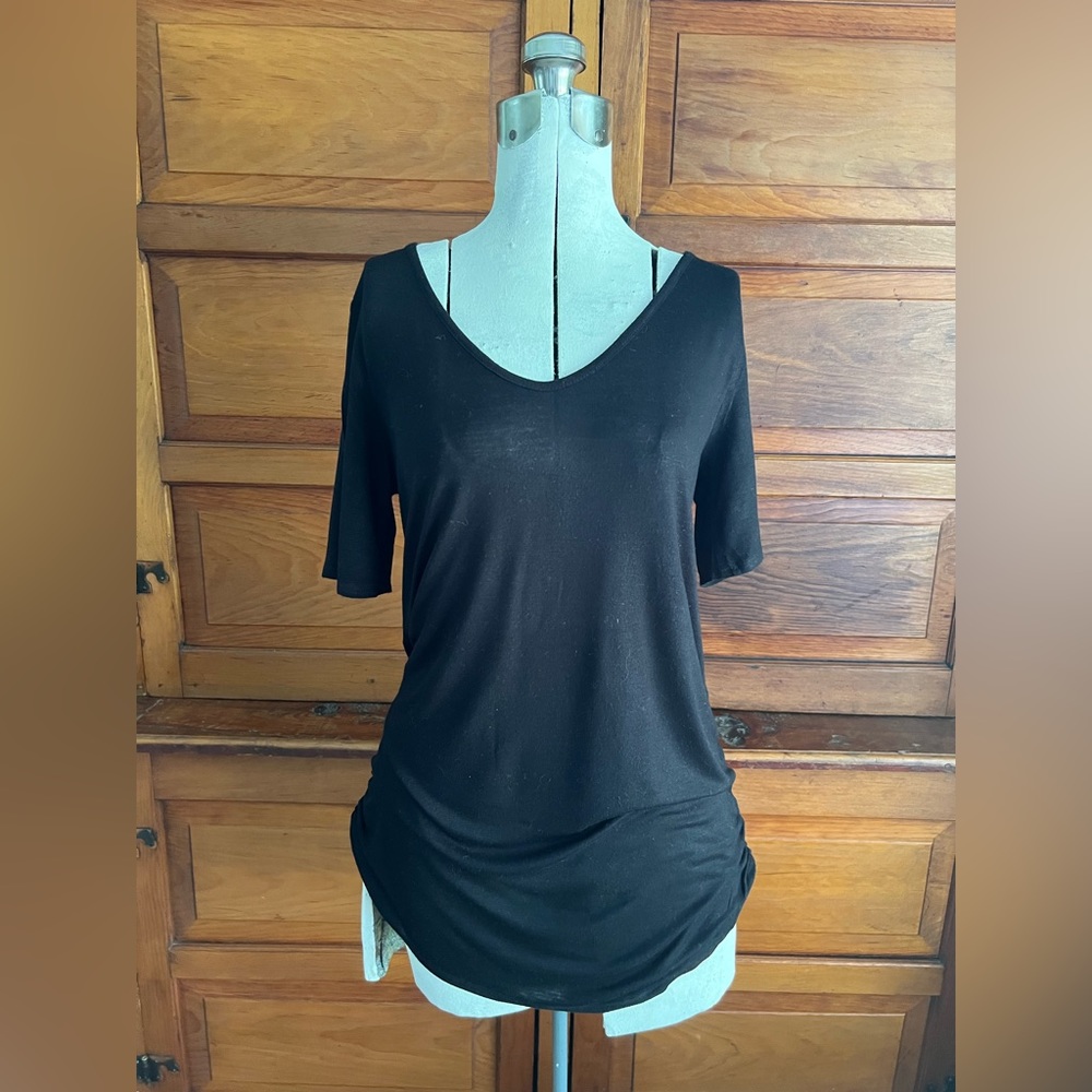 Luxe USA Black Maternity Top